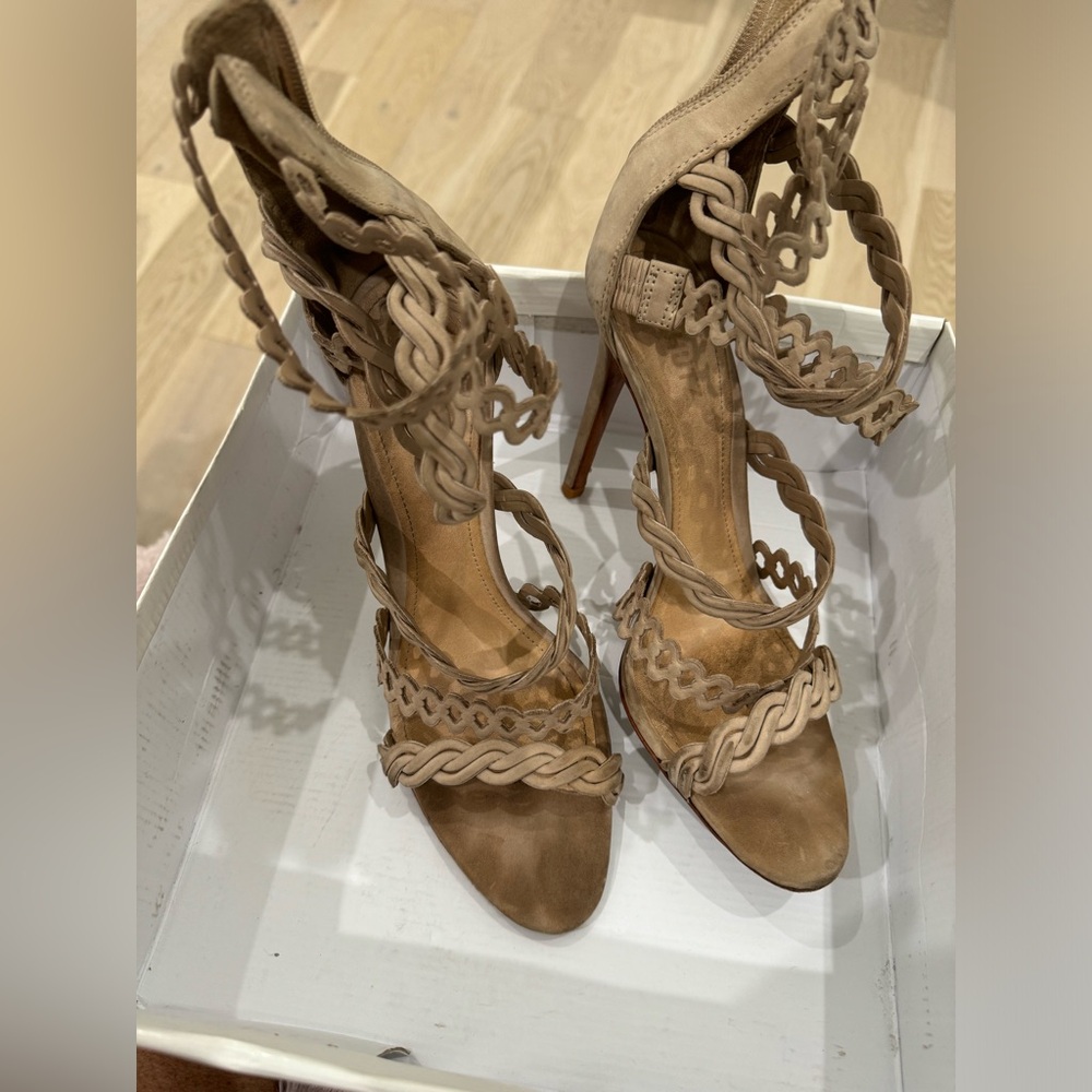 Schutz nude sandals comfy